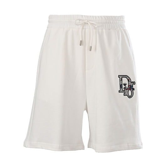Christian Dior Bee Logo Embroidered Shorts, Signature Emblem Detail for Casual Summer Outfits
