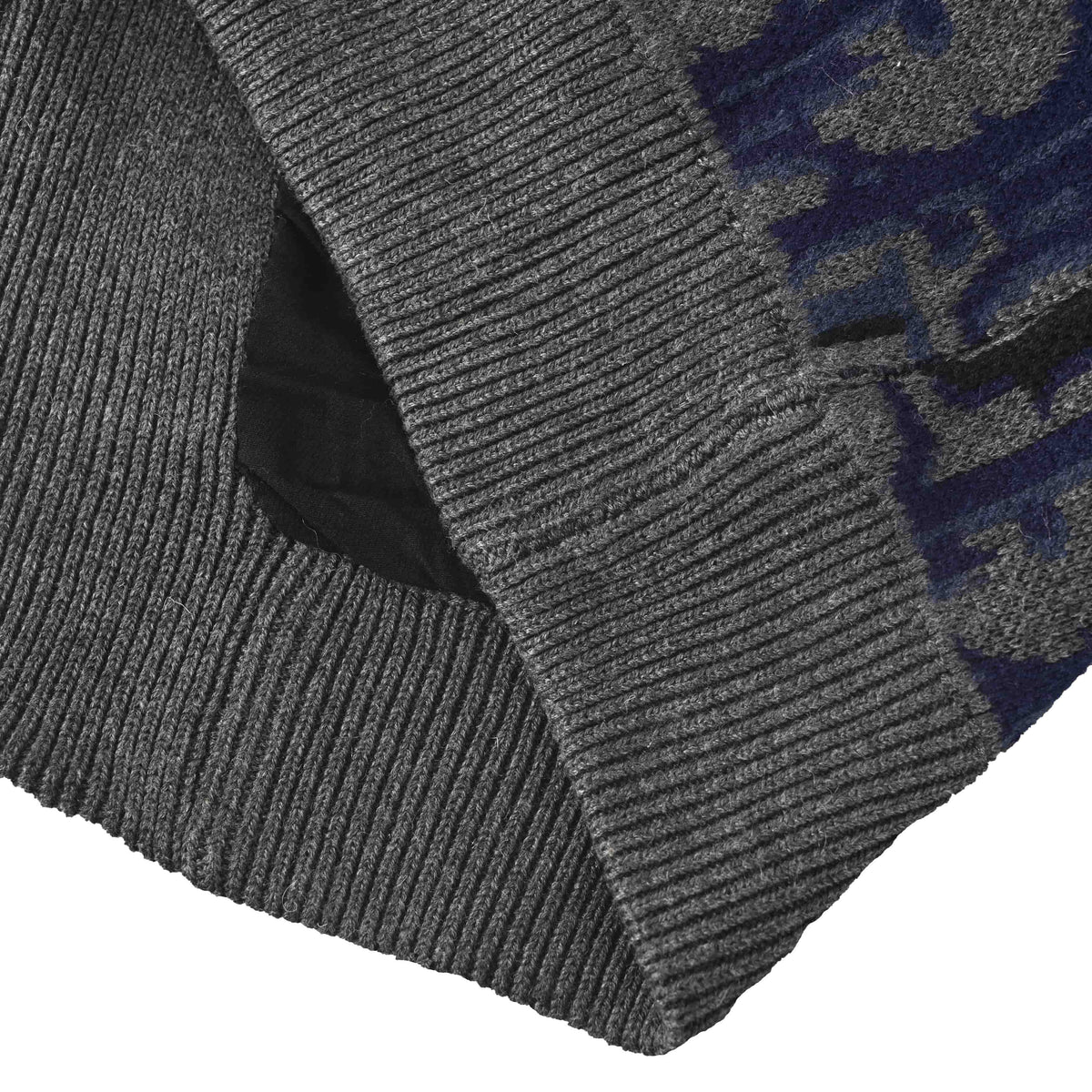 Christian Dior Ombre Monogram Jacquard Cardigan with Round Neck and Full-Zip Front