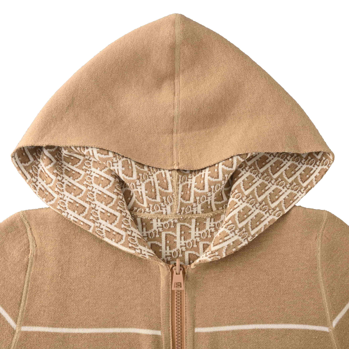 Christian Dior Monogram Jacquard Reversible Cashmere Knit Jacket for Statement Casual Layering