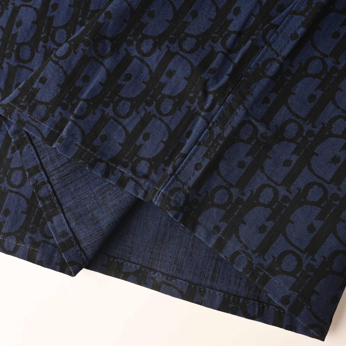 Christian Dior Monogram Denim Overshirt, All-Over Pattern Jean Shirt Jacket for Layered Casual Looks