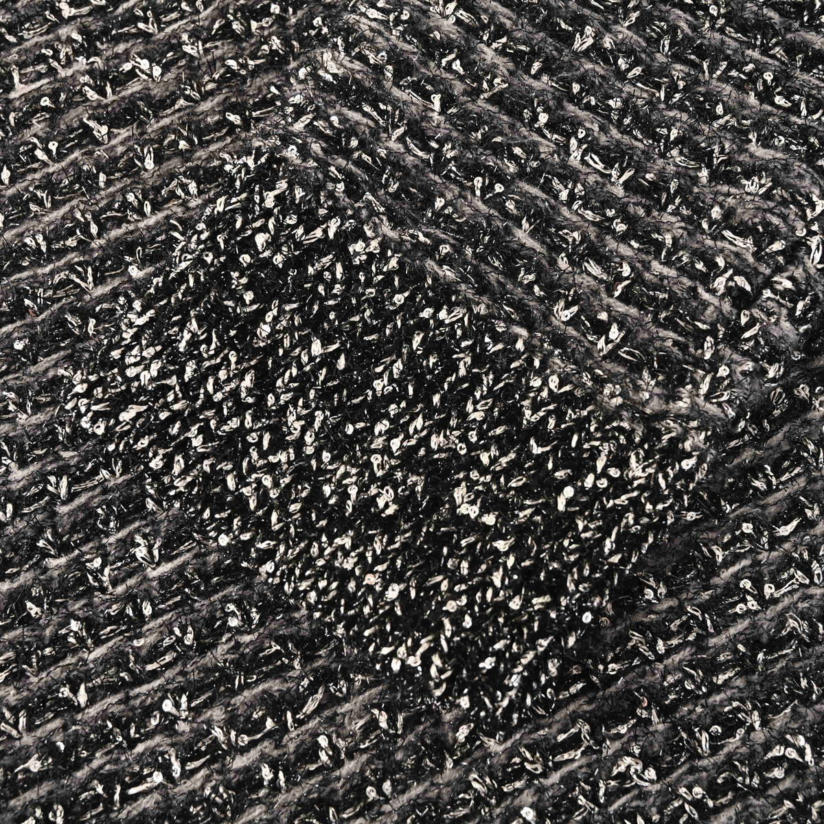 Christian Dior All-Over Sequin Wool Blend Tweed Knit Sweater, Textured Statement Knitwear