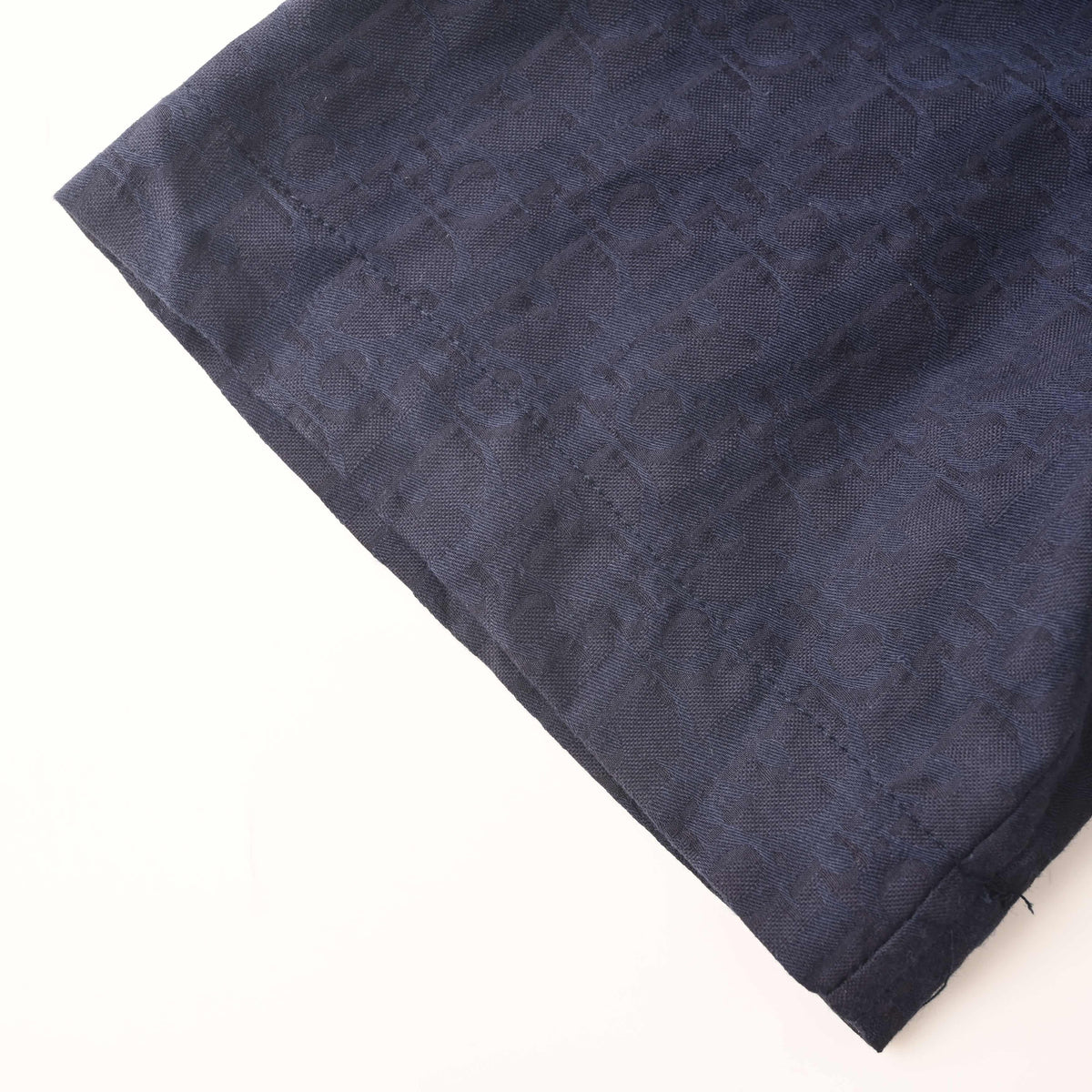 Christian Dior Subtle Jacquard Short-Sleeve Shirt with Woven Pattern for Smart Casual Styling