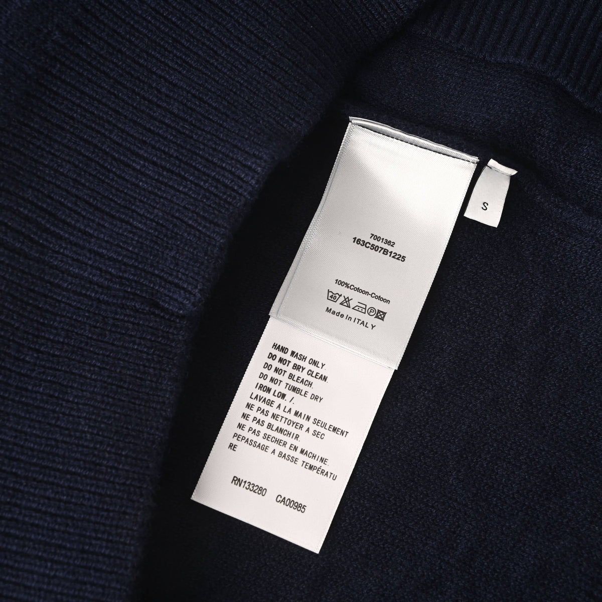 Christian Dior Raised Jacquard Crewneck Sweater with All-Over Pattern and Textured Knit Design