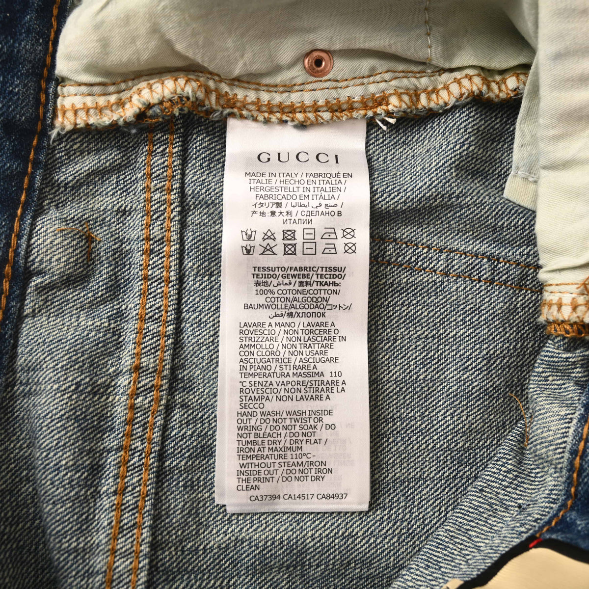 Gucci 1921 Distressed Washed Denim Jeans