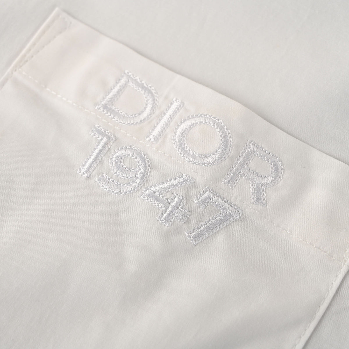 Christian Dior Pocket Detail Shirt with 1947 Embroidery, Long Sleeve Style for Smart Casual Outfits