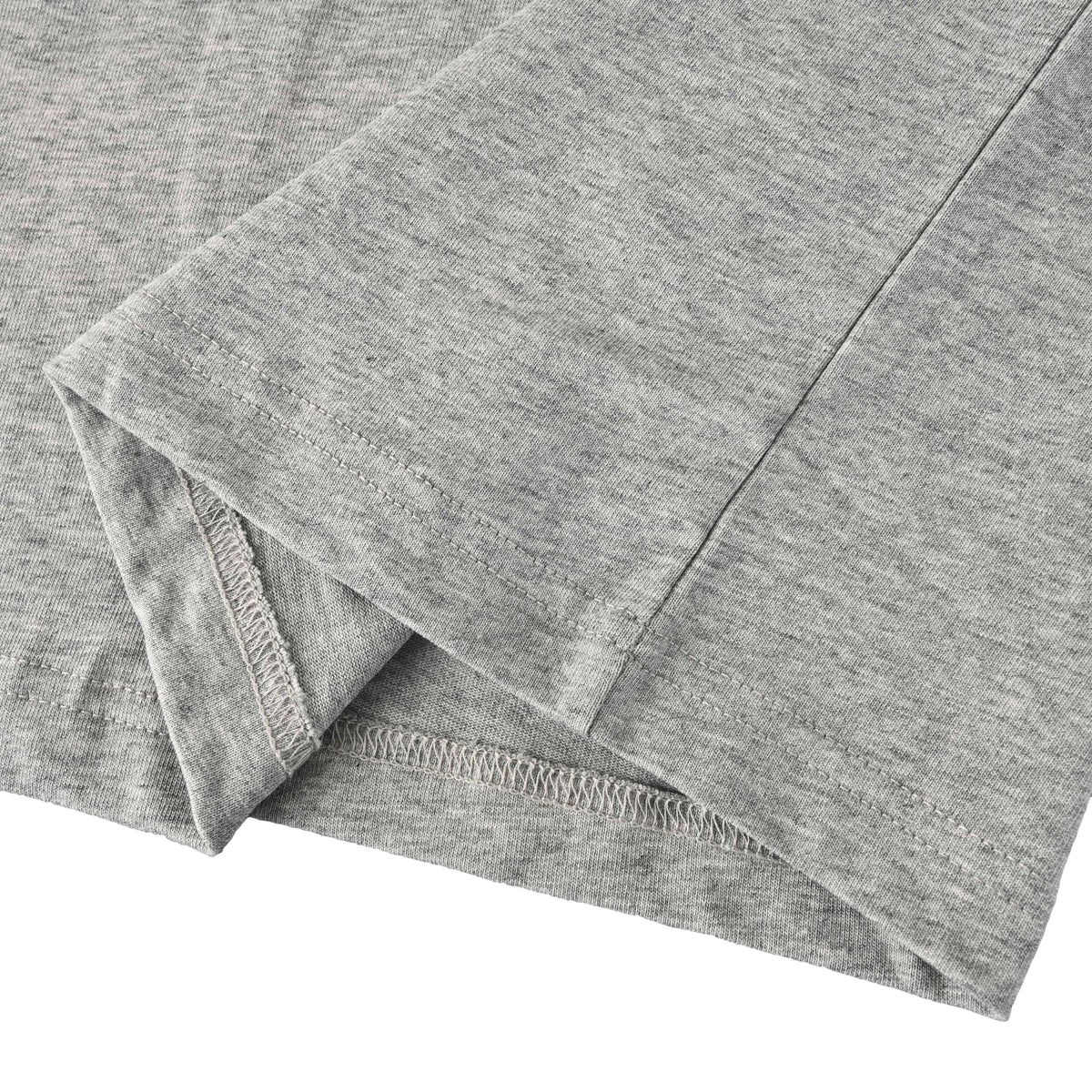 Gucci Heather Grey Striped Shoulder Tape Cotton Crewneck T-Shirt