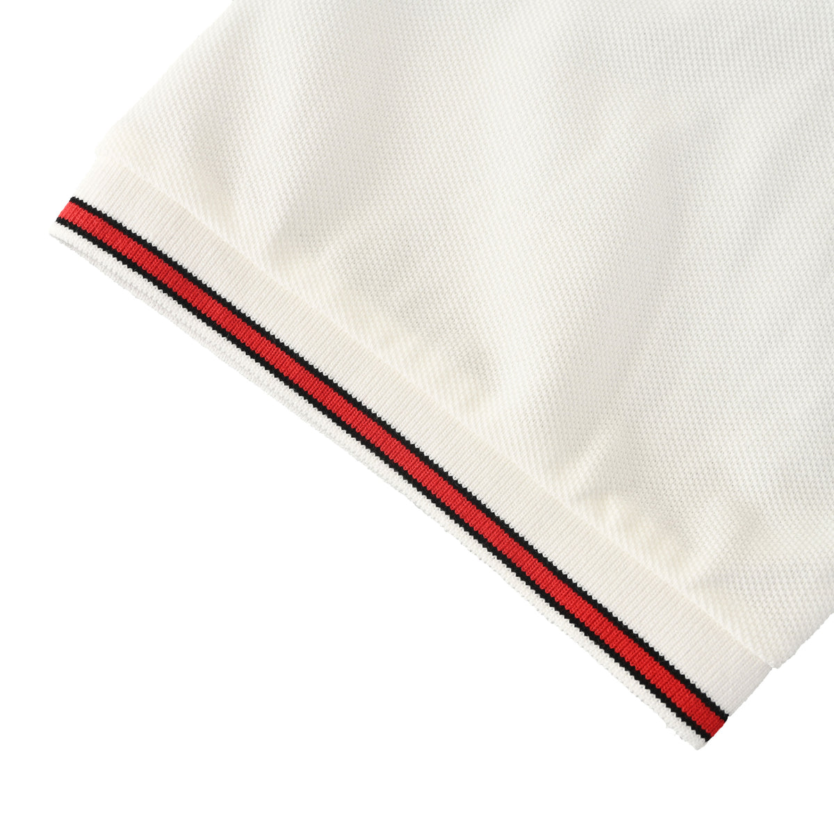 Gucci White Cotton Piqué Logo Collar Polo Shirt