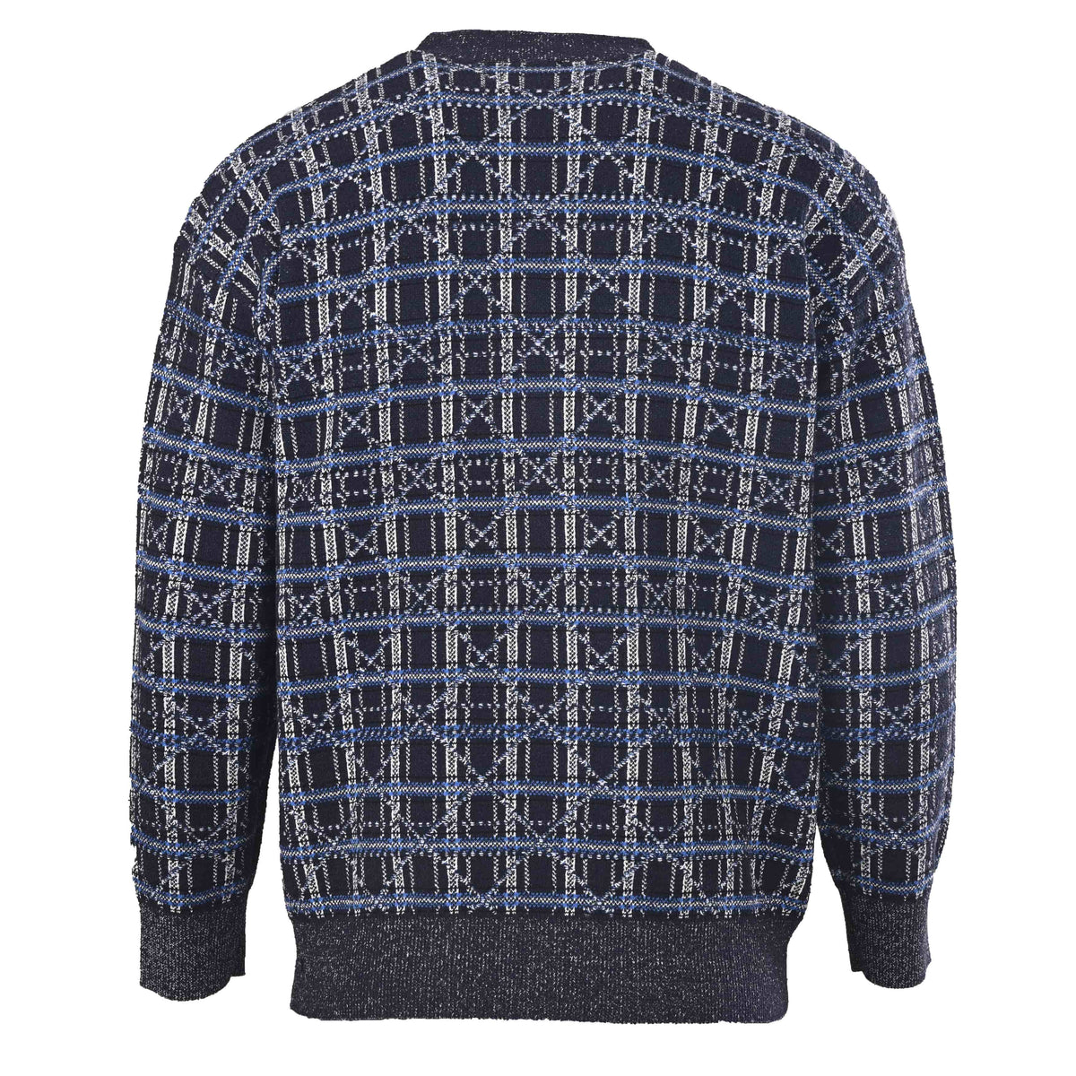 Christian Dior Starry Check Knit Cardigan, Patterned Sweater Jacket for Layered Outfits