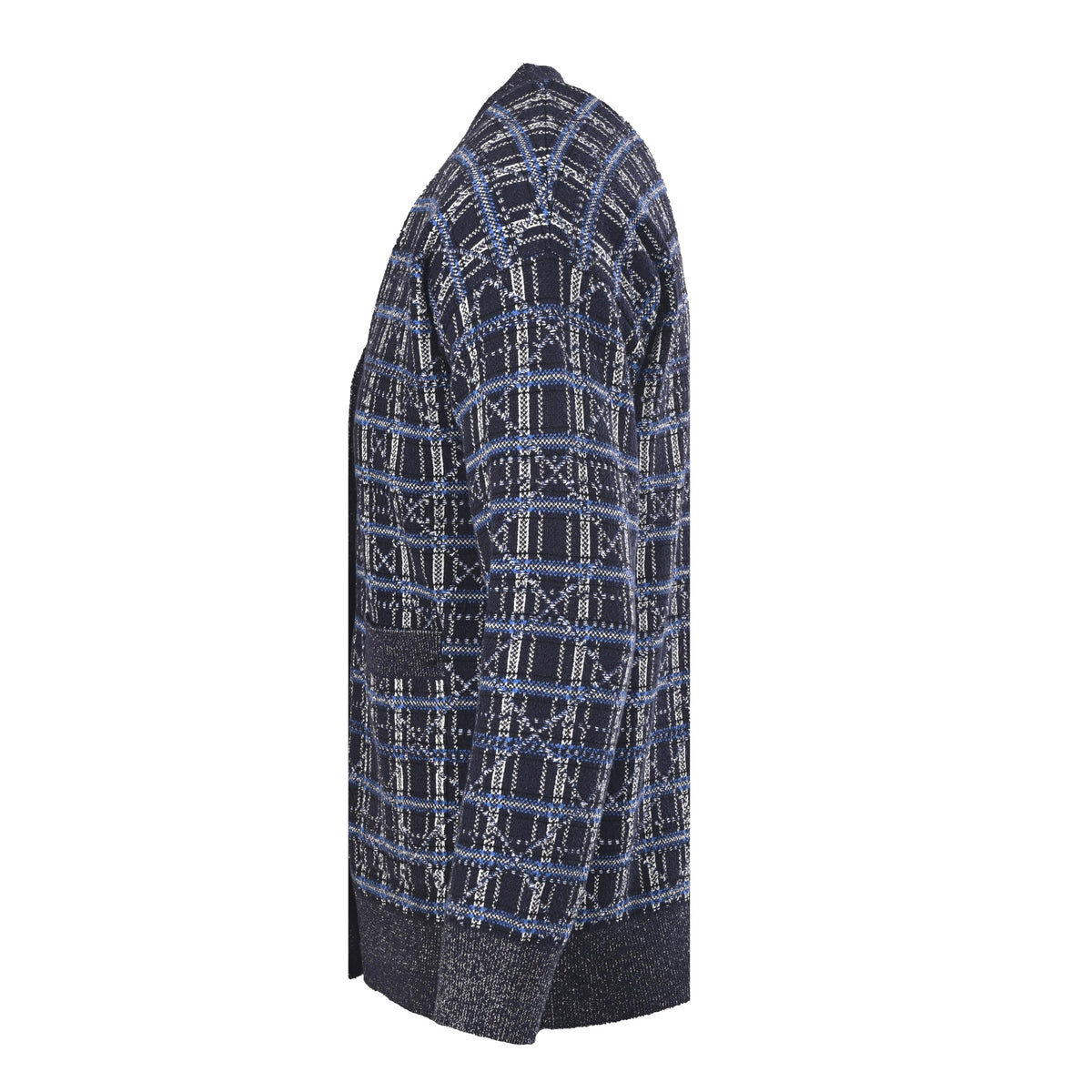 Christian Dior Starry Check Knit Cardigan, Patterned Sweater Jacket for Layered Outfits