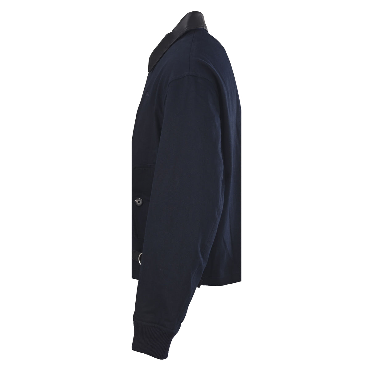 Christian Dior Leather Collar Jacket with Buckle Detail, Statement Outerwear for Casual Layering