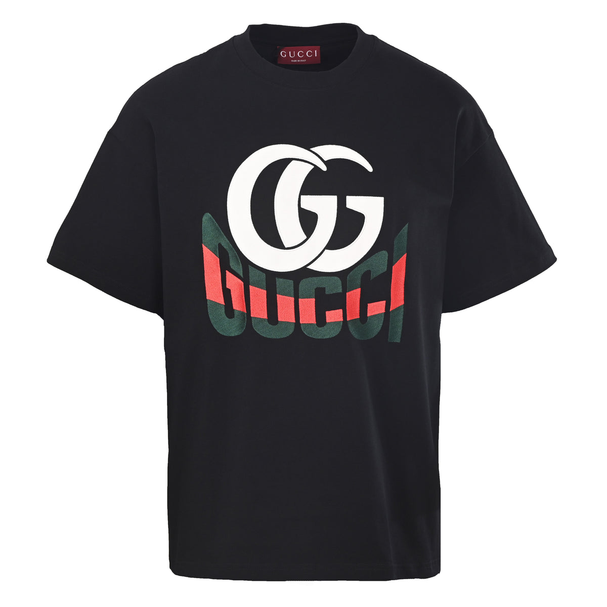 Gucci Black GG Logo Relaxed-Fit Crewneck T-Shirt
