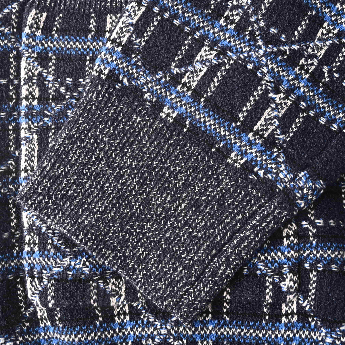 Christian Dior Starry Check Knit Cardigan, Patterned Sweater Jacket for Layered Outfits