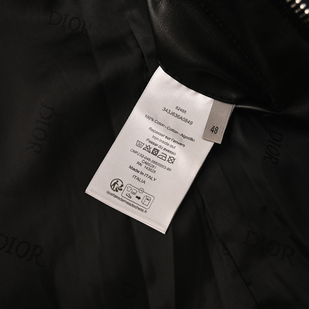 Christian Dior CD Diamond-Pattern Leather Jacket | Statement Outerwear for Streetwear Styling