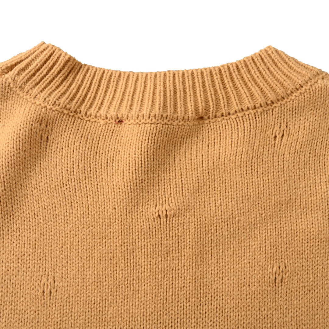 Gucci Unisex Polka Dot Logo Jacquard Wool Sweater