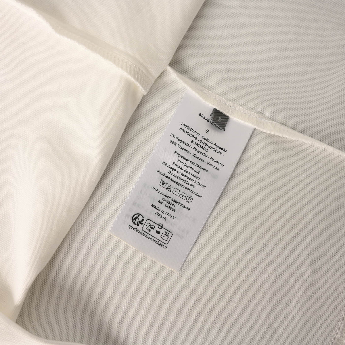 Christian Dior CD All-Over Four-Leaf Clover Embroidered T-Shirt | Short-Sleeve Statement Tee