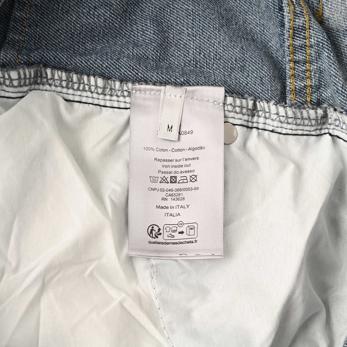 Christian Dior Vintage-Effect Paneled Wide-Leg Jeans with Full-Length Denim Streetwear Silhouette