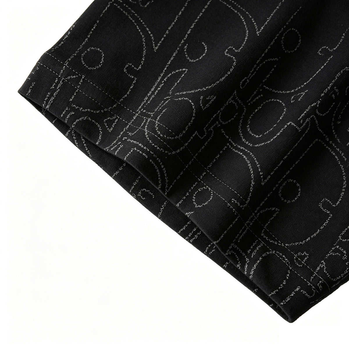 Christian Dior Ombre All-Over Monogram Short-Sleeve T-Shirt with Silver-Tone Thread Detailing
