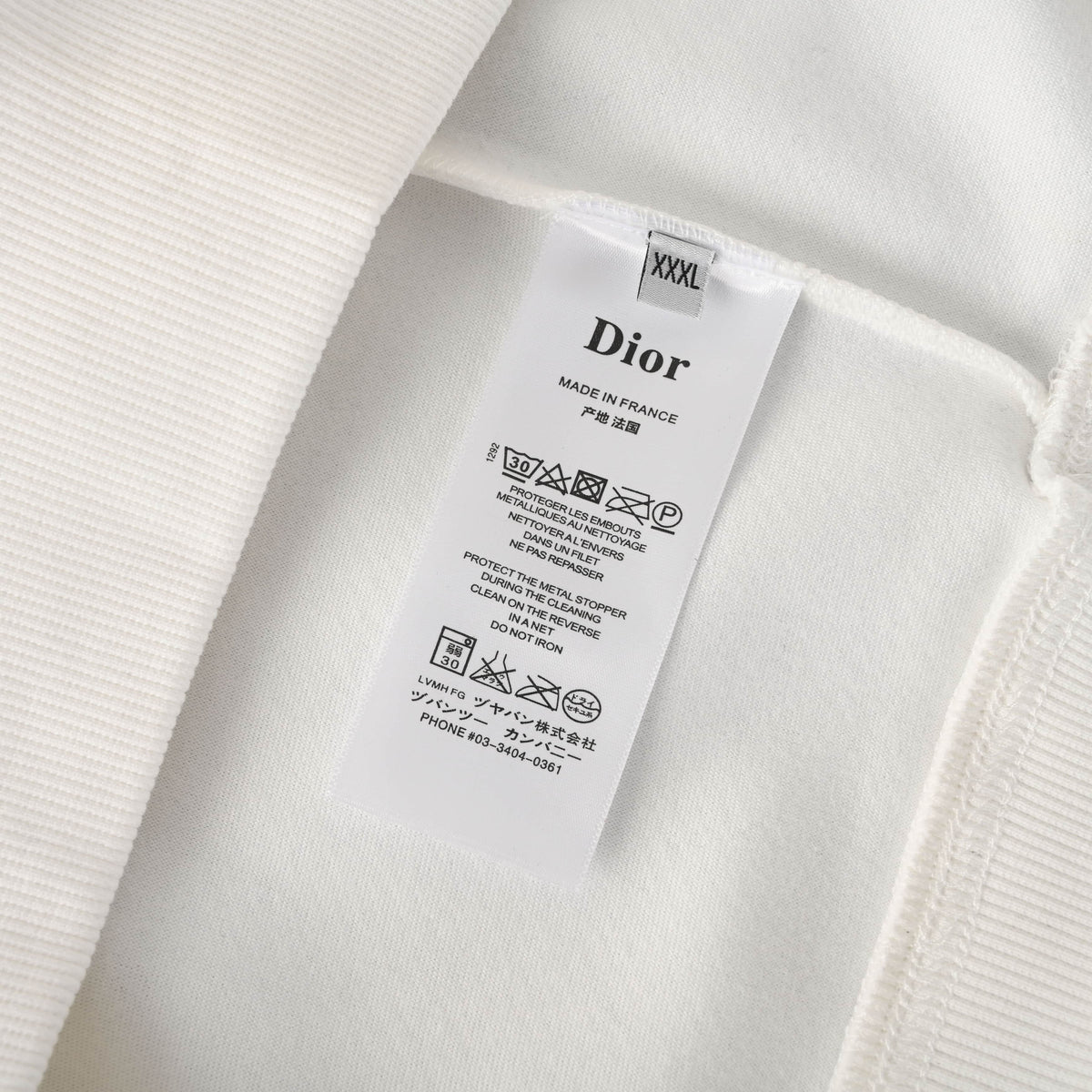 Christian Dior Monogram Stripe Crew Neck Sweatshirt with Faux Pocket Detail