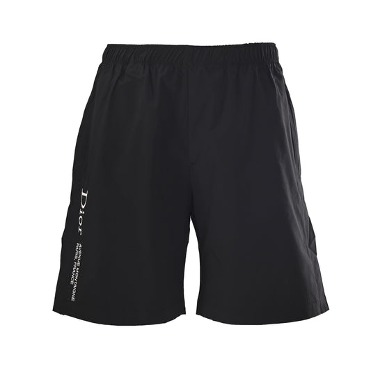 Christian Dior Side Letter Embroidered Shorts with Zip Pockets for Summer Casual and Streetwear Outfits