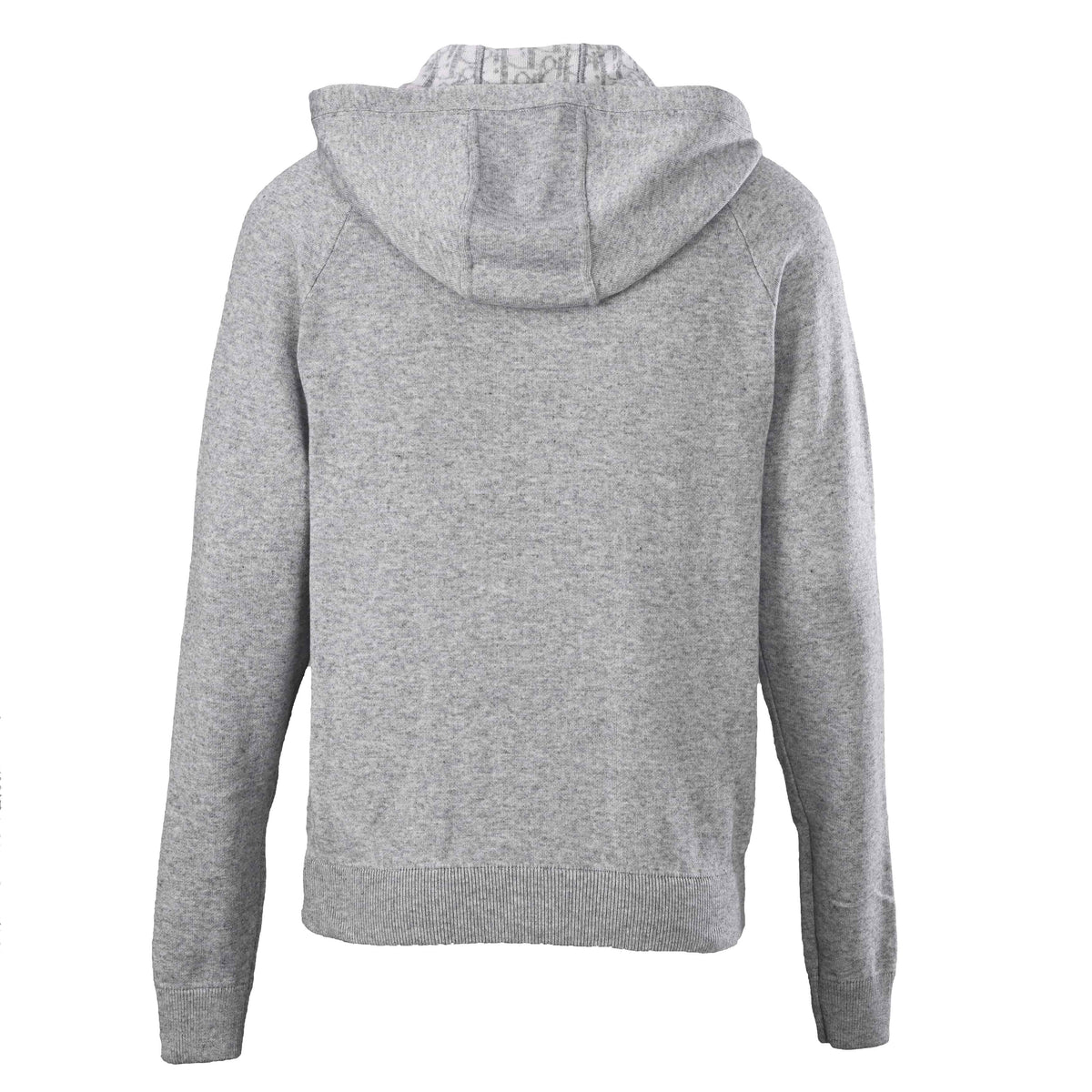 Christian Dior Blended Fabric Hooded Sweatshirt Jacket with Jacquard Interior, Casual Streetwear Hoodie