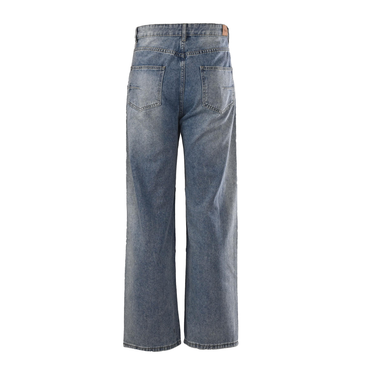 Christian Dior Vintage-Effect Paneled Wide-Leg Jeans with Full-Length Denim Streetwear Silhouette