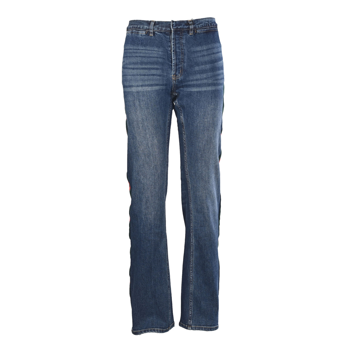 Gucci Side Stripe Slim-Fit Stretch Denim Jeans