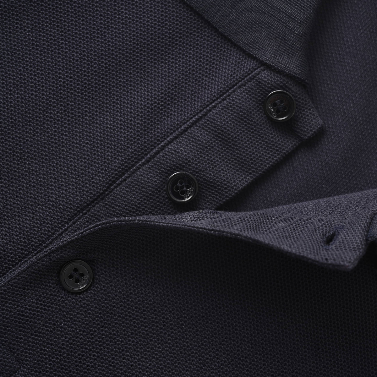 Gucci Navy Tonal GG Embroidered Oversized Cotton Piqué Polo Shirt