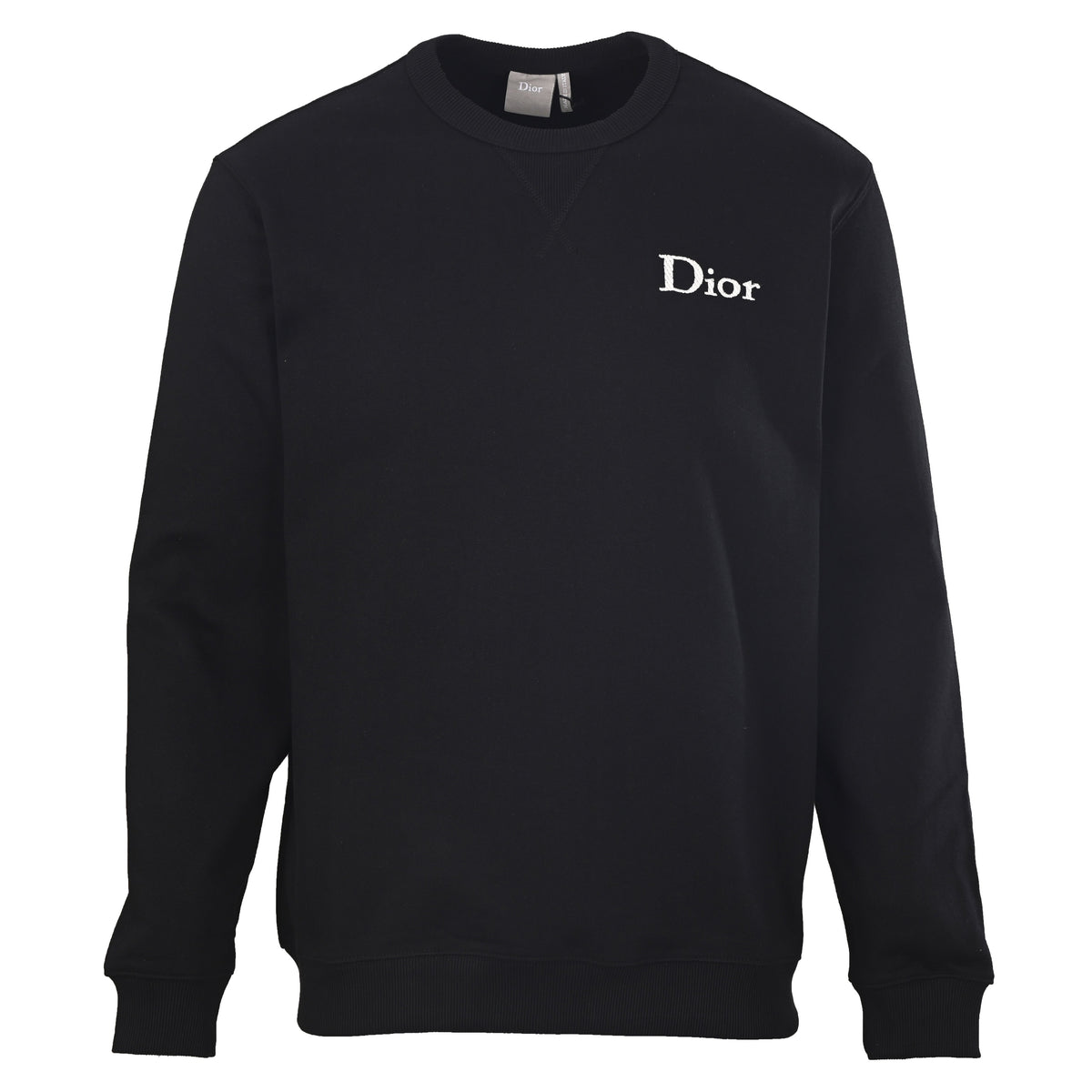 Christian Dior Lettering Embroidered Crewneck Sweatshirt, Casual Pullover for Layered Streetwear Looks