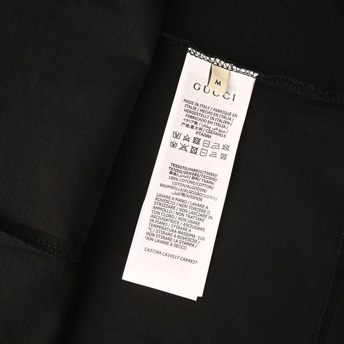 Gucci Black GG Jacquard Tape Oversized Cotton T-Shirt