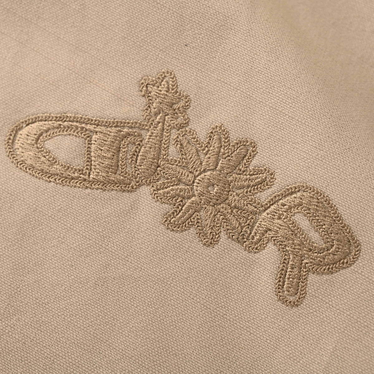 Christian Dior Collaboration Canvas Hooded Zip-Up Jacket, Embroidered Emblem Streetwear Outerwear