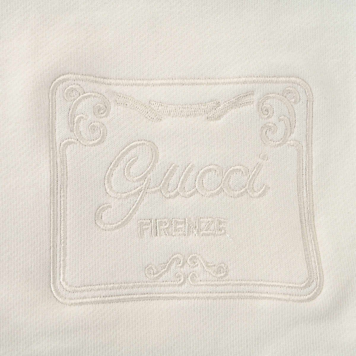 Gucci White Embroidered Logo Patch Drawstring Shorts