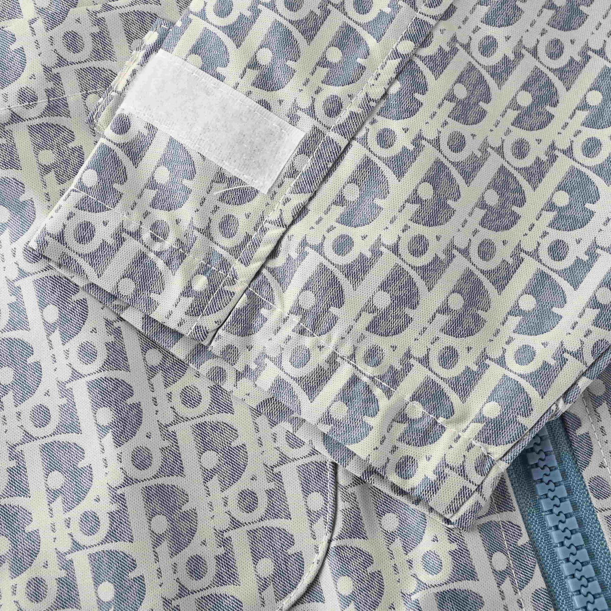 Christian Dior Bee Motif All-Over Logo Zip-Up Jacket, Patterned Outerwear for Casual Streetwear