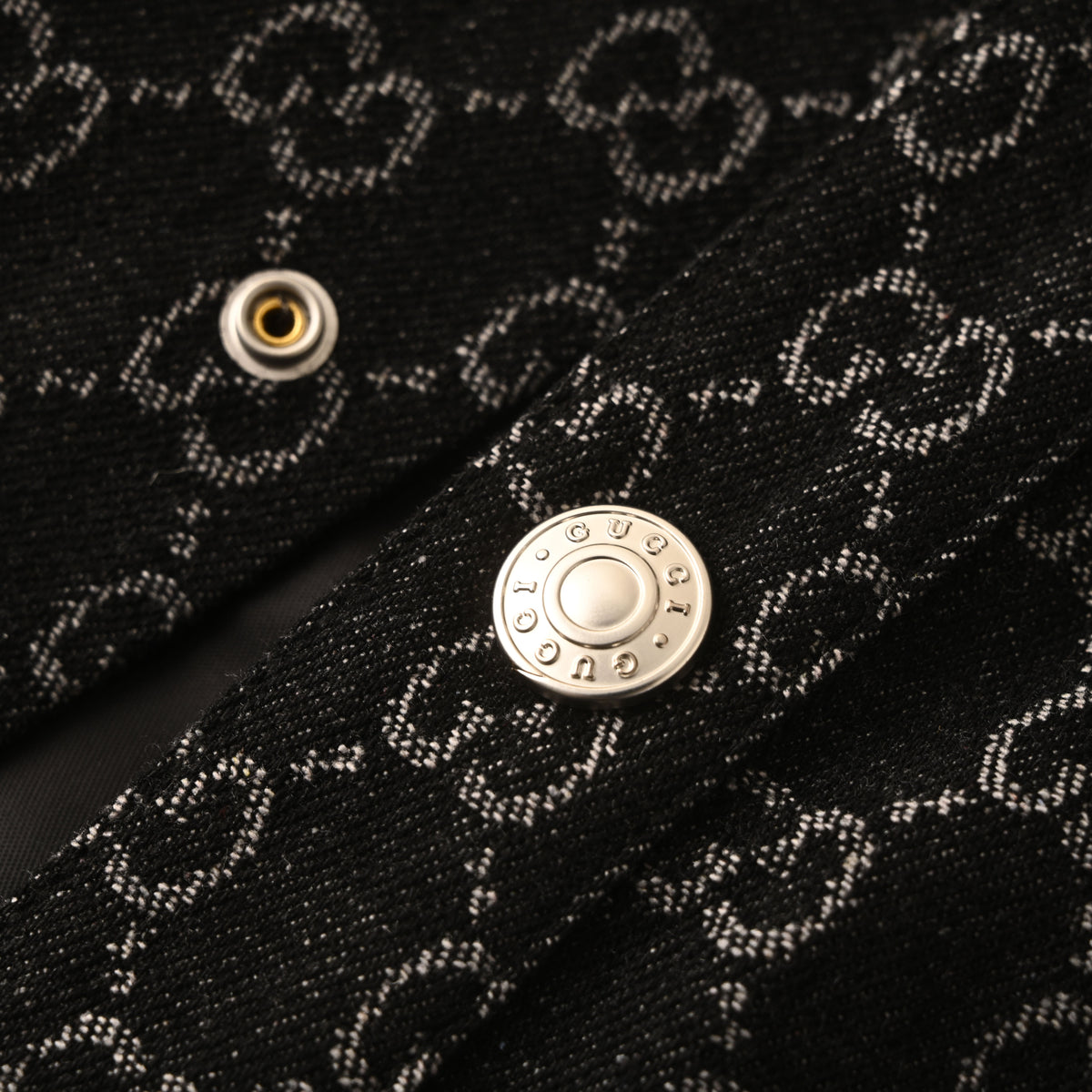 Gucci Jacquard Shirt Jacket with Contrast Pockets