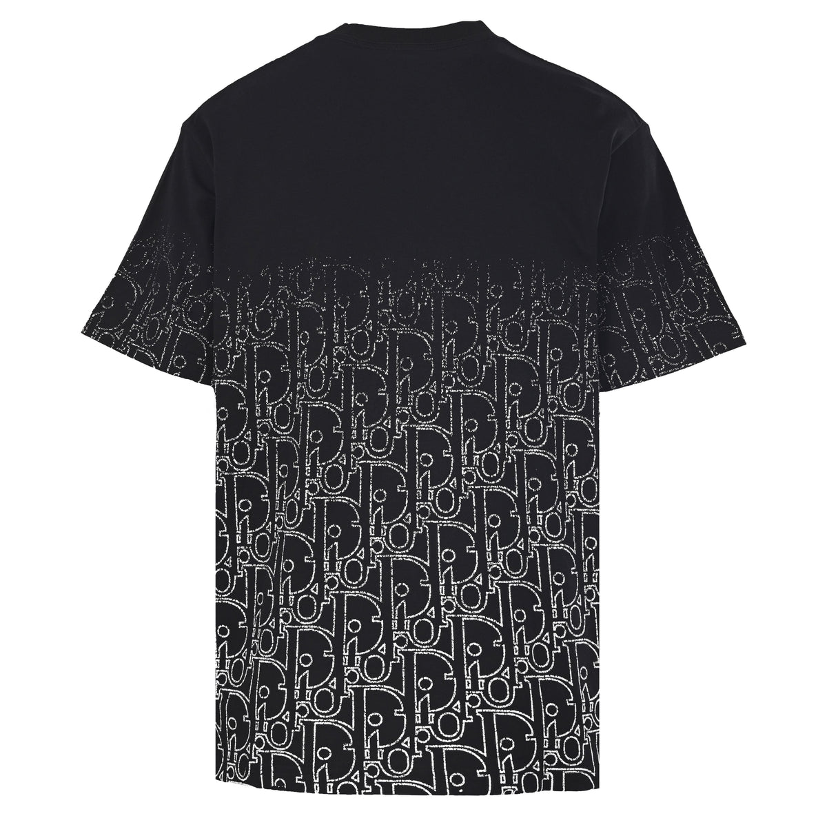 Christian Dior Ombre All-Over Monogram Short-Sleeve T-Shirt with Silver-Tone Thread Detailing