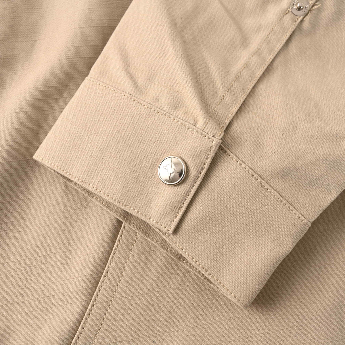 Christian Dior Collaboration Canvas Hooded Zip-Up Jacket, Embroidered Emblem Streetwear Outerwear