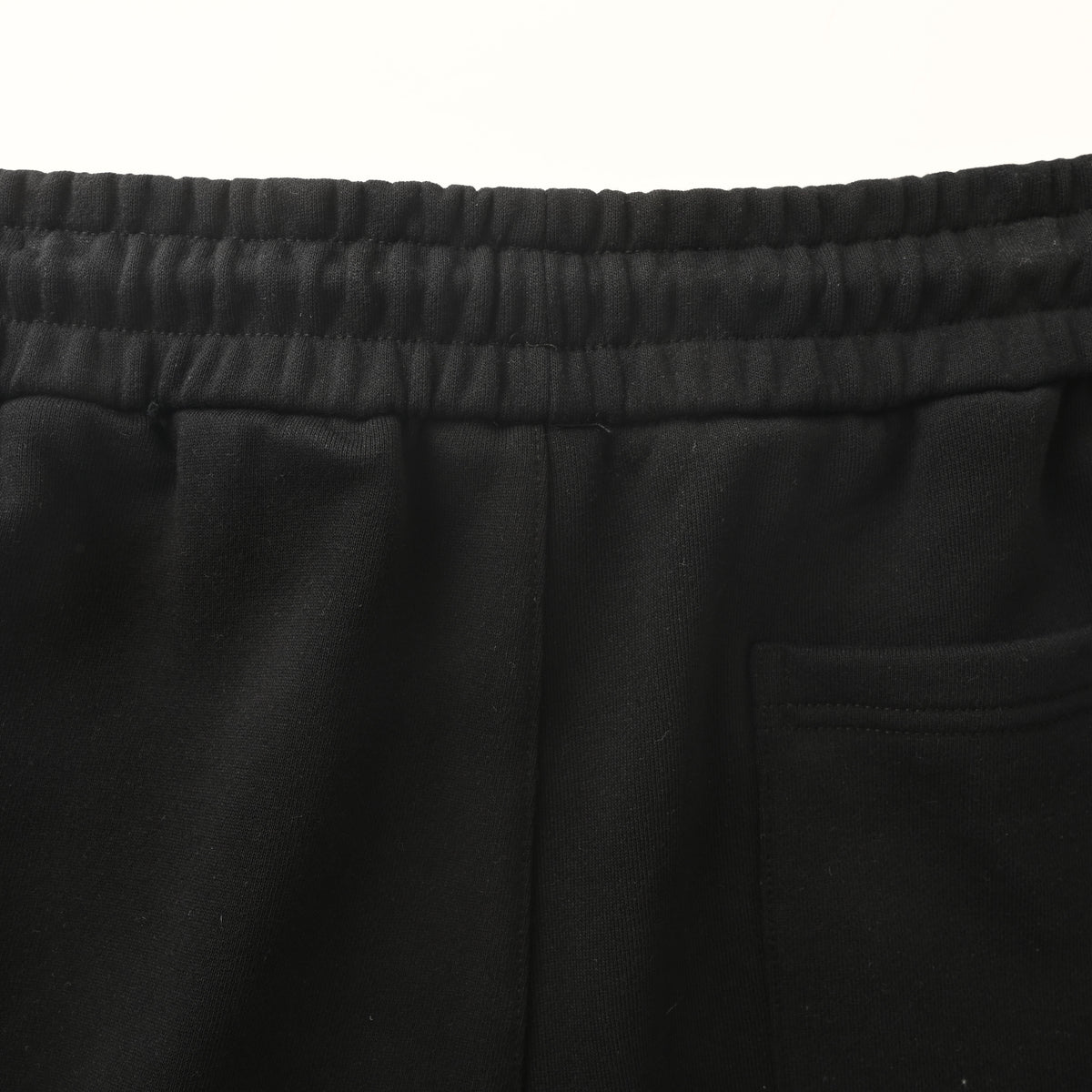 Gucci Black Embroidered Logo Patch Drawstring Shorts