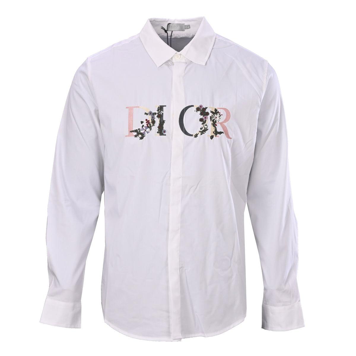 Christian Dior Gradient Floral Embroidered Long Sleeve Shirt for Statement Styling