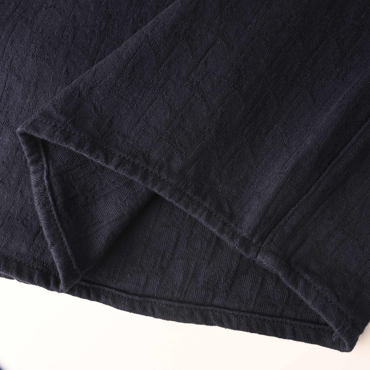 Christian Dior Long-Sleeve Denim Shirt with Subtle All-Over Pattern for Casual Streetwear