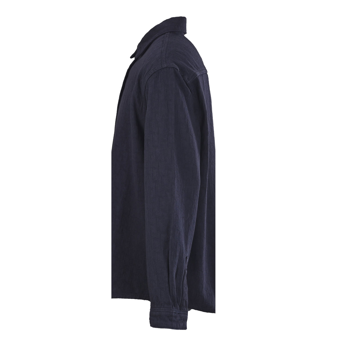 Christian Dior Long-Sleeve Denim Shirt with Subtle All-Over Pattern for Casual Streetwear