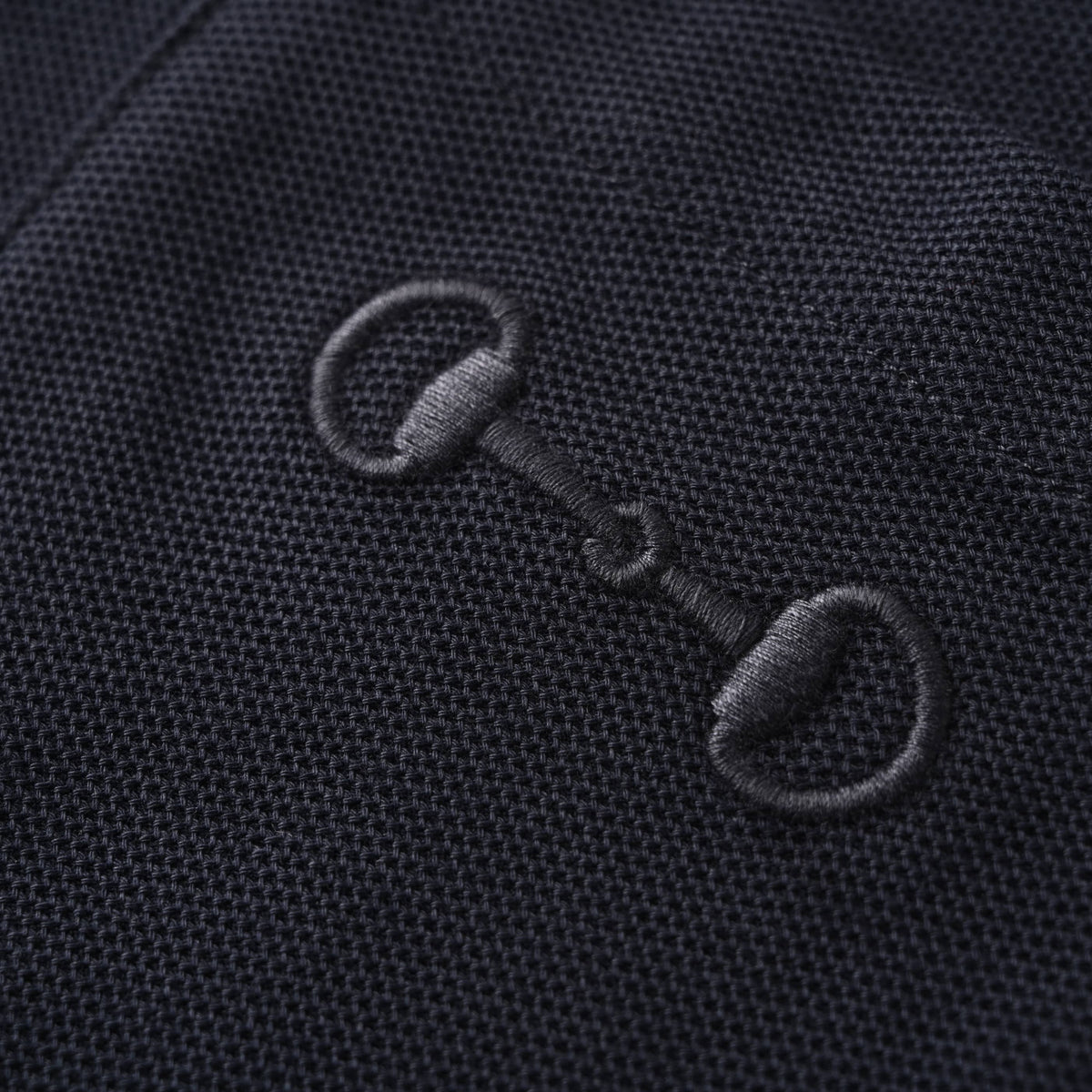 Gucci Navy Cotton Piqué Horsebit Embroidered Pocket Polo Shirt