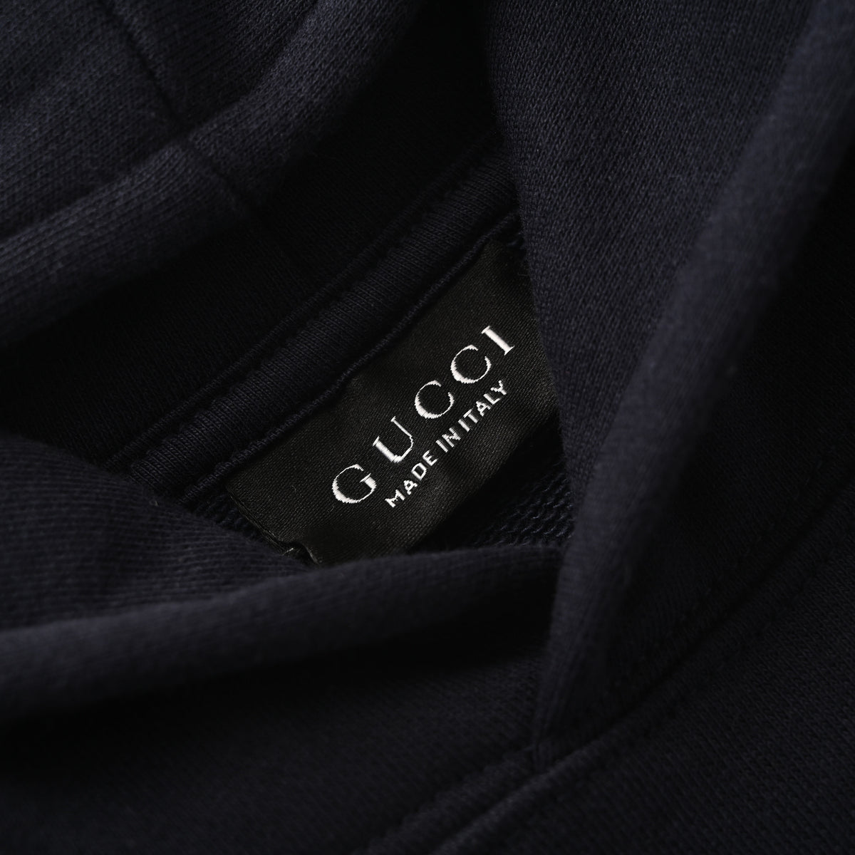 Gucci Navy GG Belt Print Relaxed-Fit Pullover Hoodie