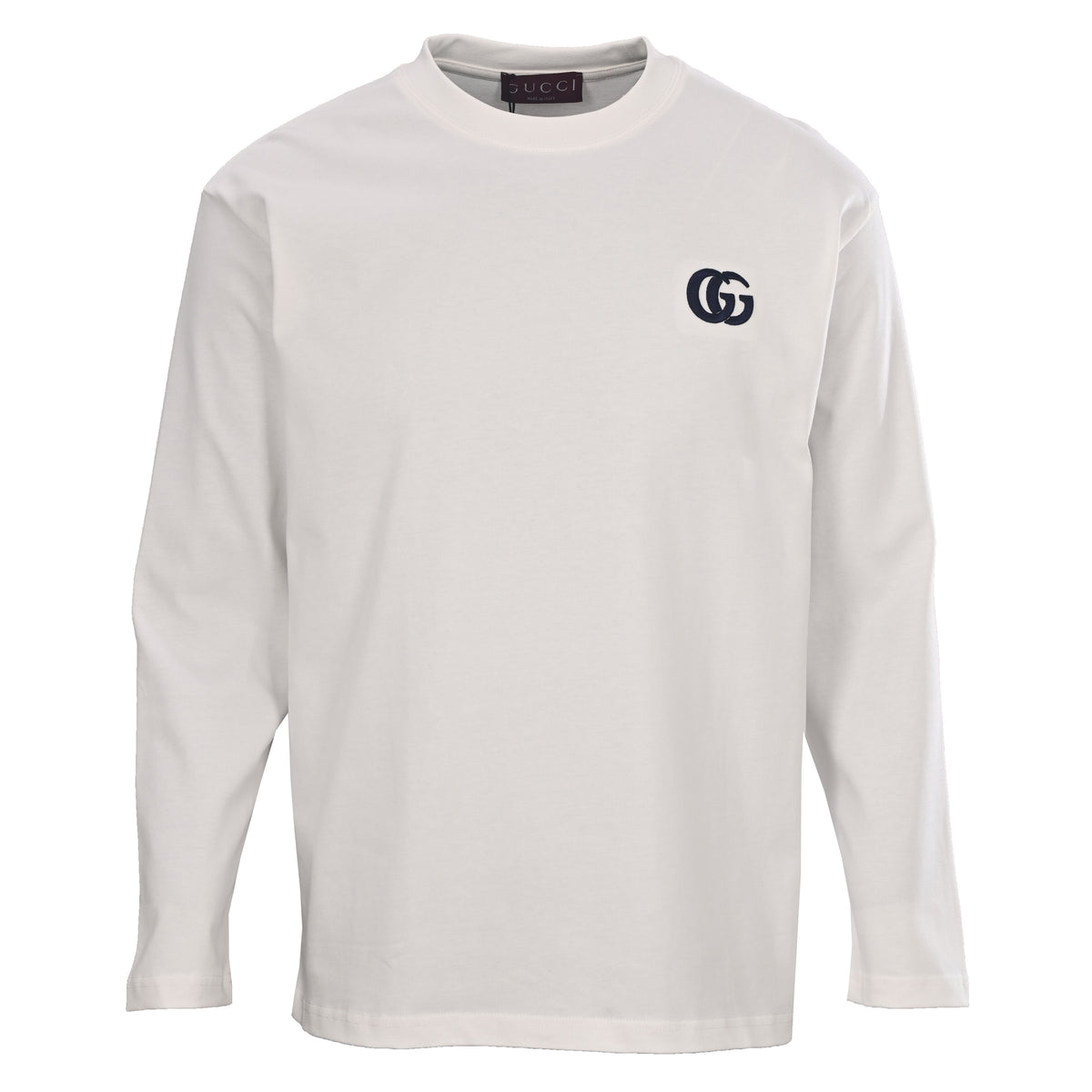 Gucci Unisex Interlocking G Embroidered Long-Sleeve T-Shirt