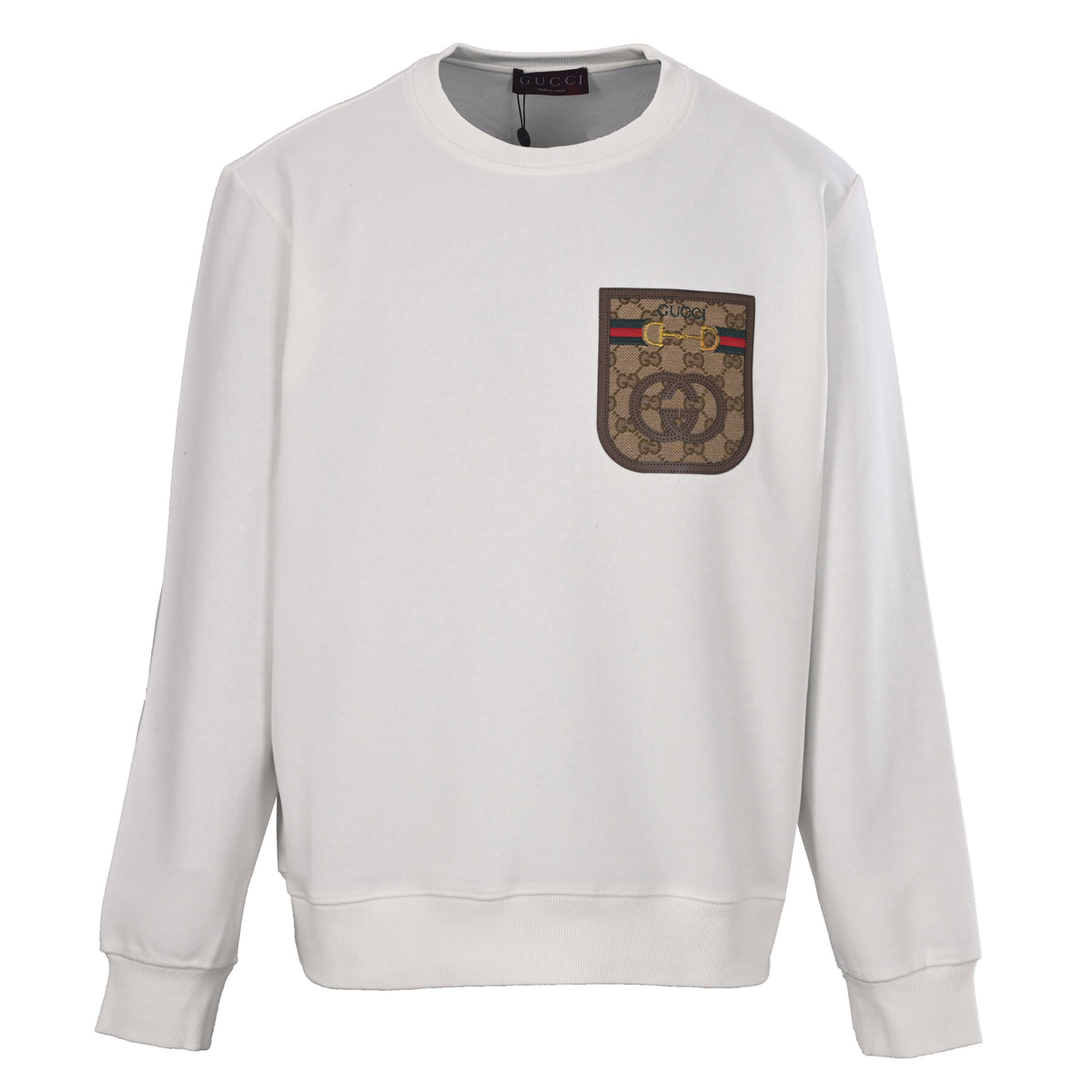 Gucci Monogram Shield Patch Crewneck Sweatshirt