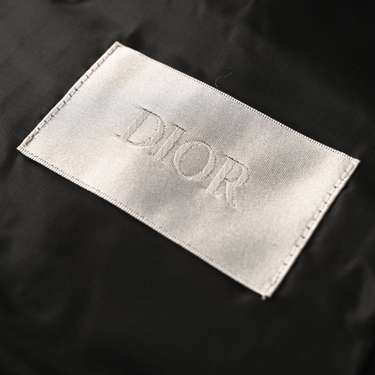Christian Dior Tonal Monogram Down Jacket with Stand Collar for Winter Layering