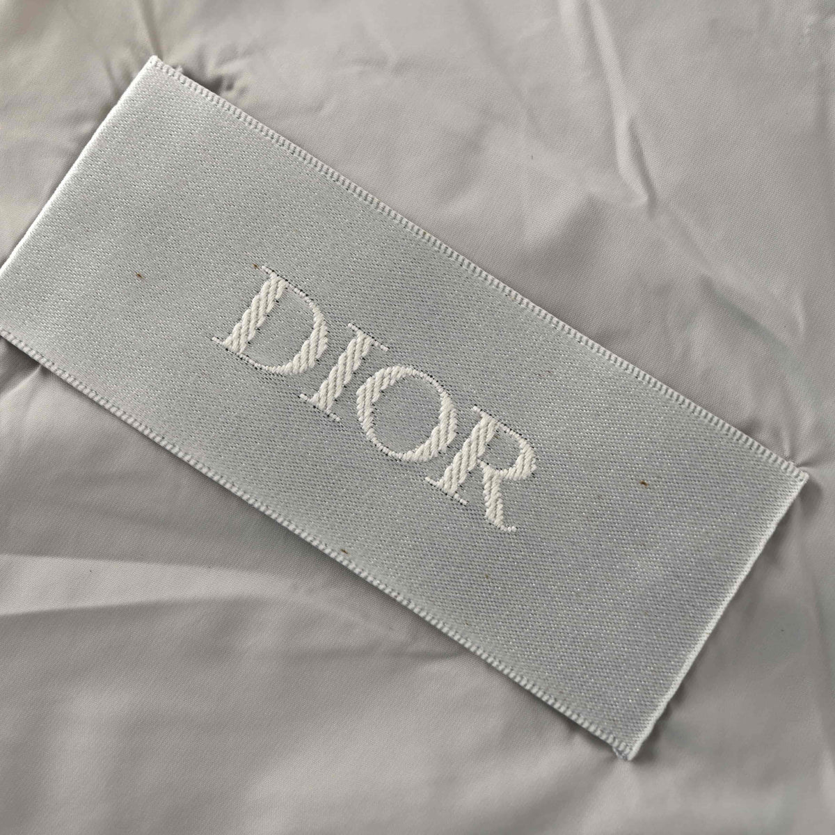 Christian Dior Silver Grey Monogram Down Jacket with Stand Collar, Winter Outerwear