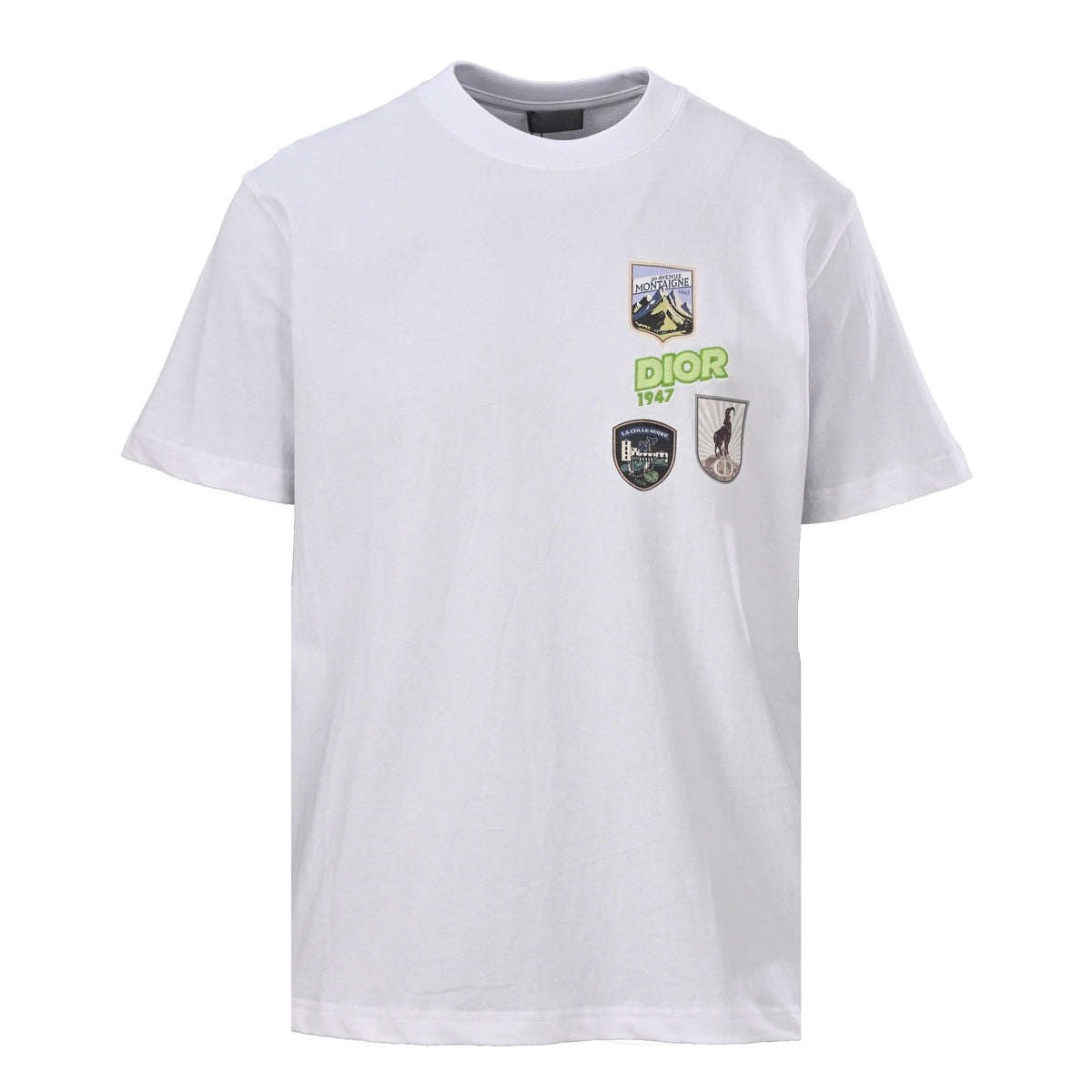 Christian Dior CD Mountain Multicolor Patch Short-Sleeve T-Shirt