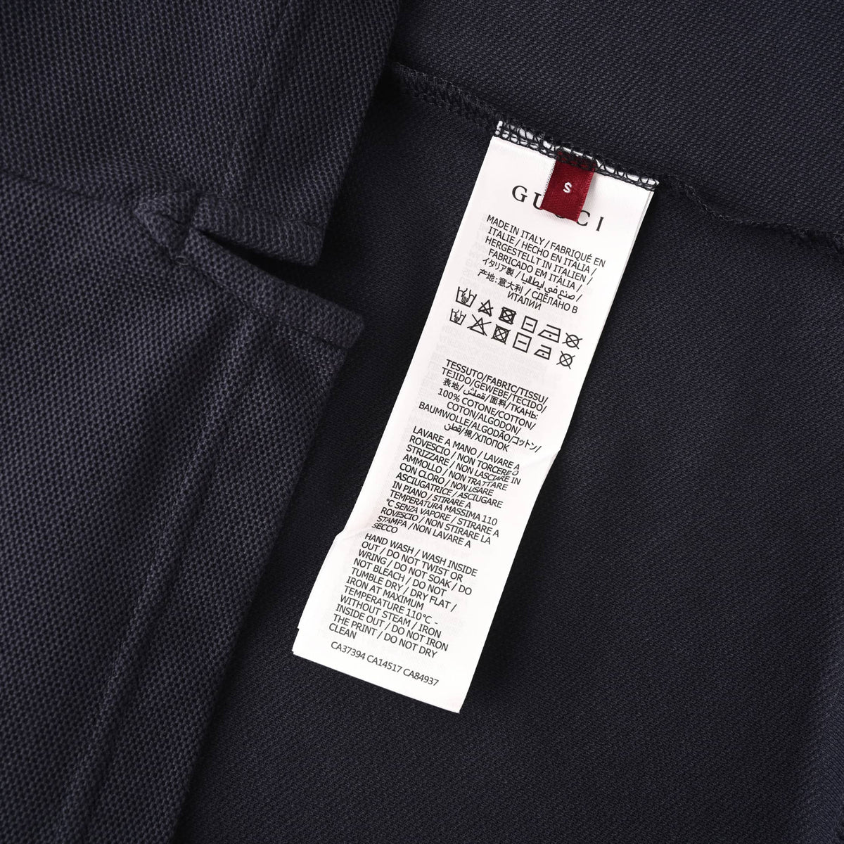 Gucci Navy Tonal GG Embroidered Oversized Cotton Piqué Polo Shirt