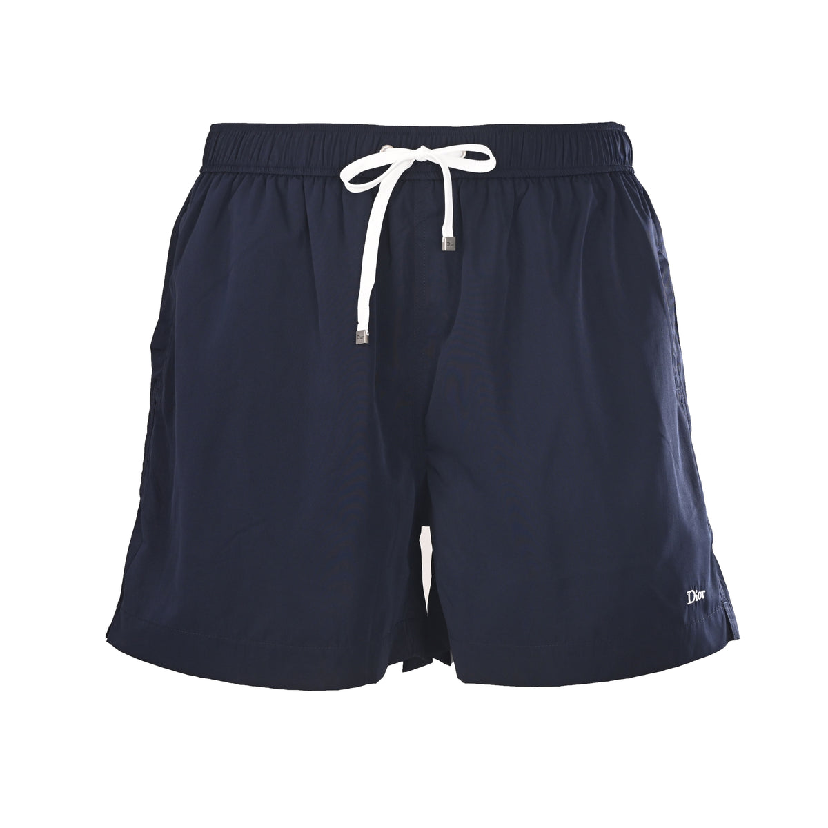 Christian Dior Small Lettering Embroidered Shorts, Minimal Logo Detail Casual Summer Style