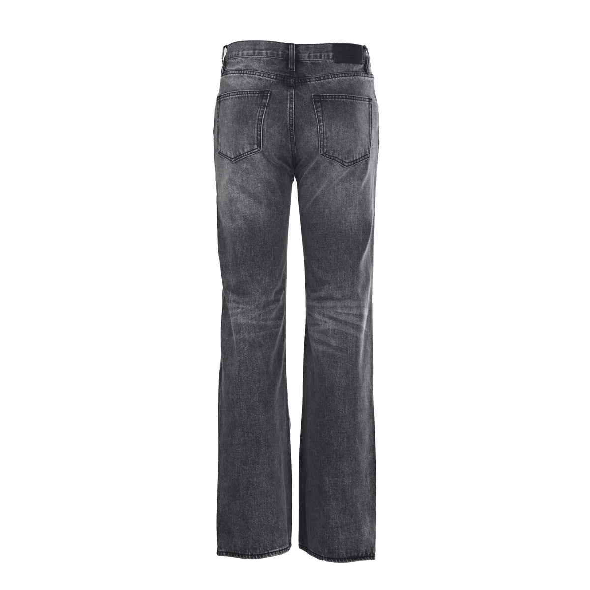 Gucci Washed Grey Horsebit Detail Straight-Leg Jeans