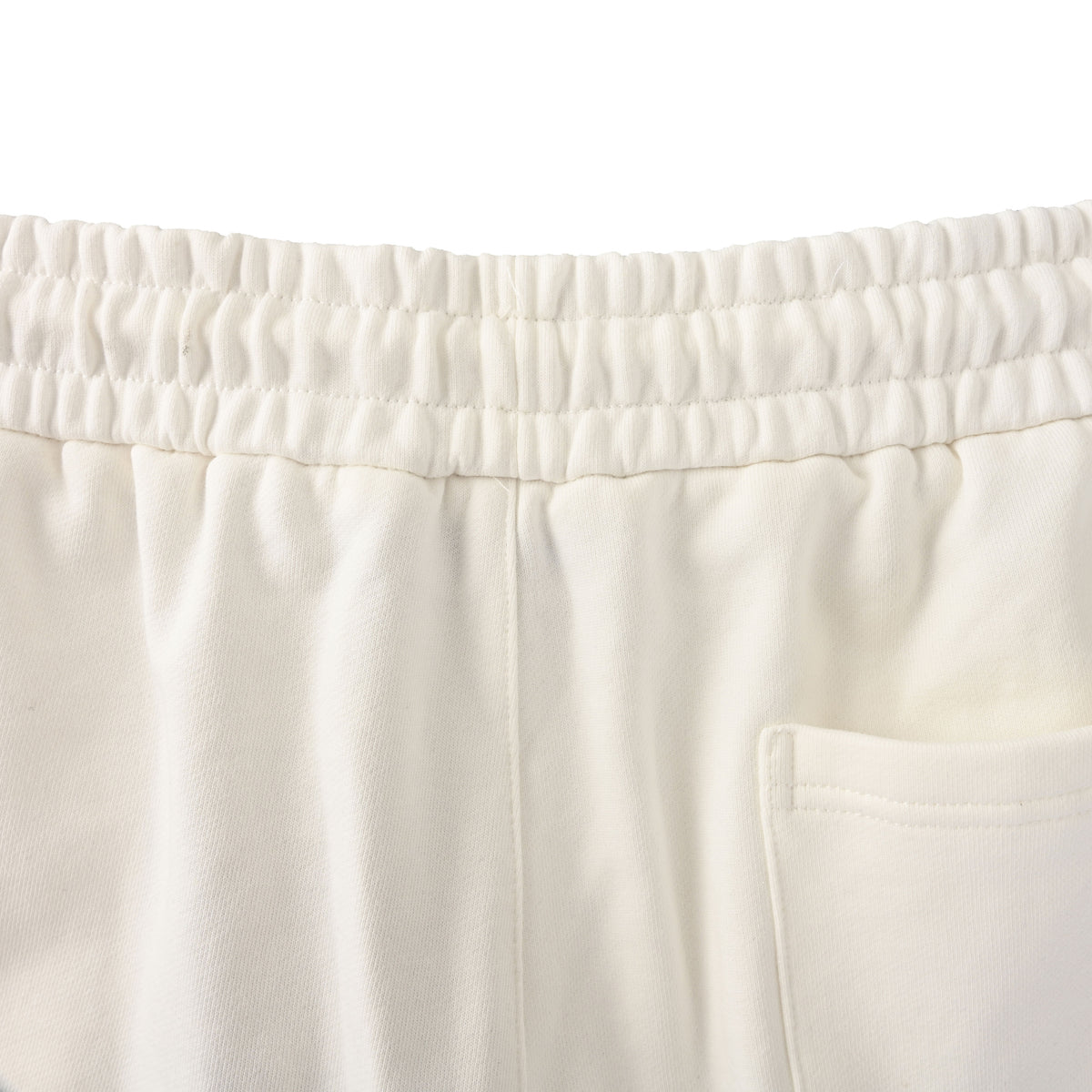 Gucci White Embroidered Logo Patch Drawstring Shorts